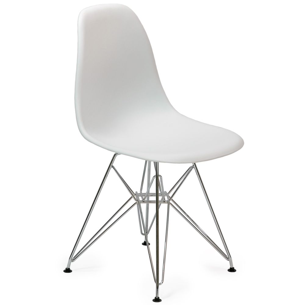Стул Barneo N-12-14 SteelMold белый метал. ножки, Eames style