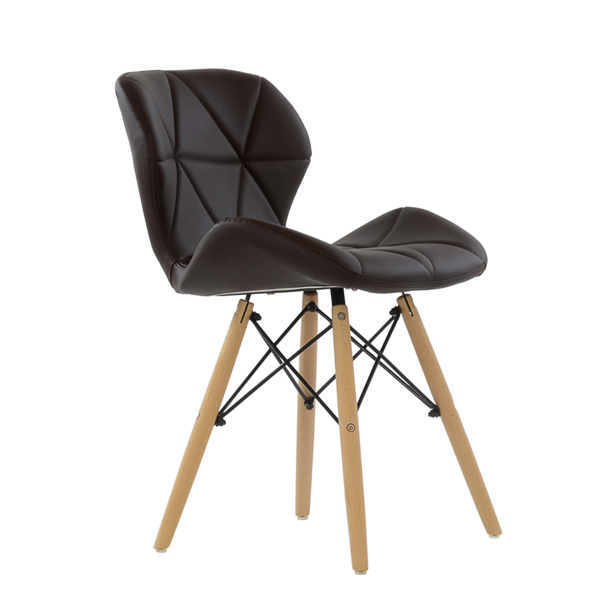 Стул Barneo N-42 Perfecto PU коричневый, Eames style