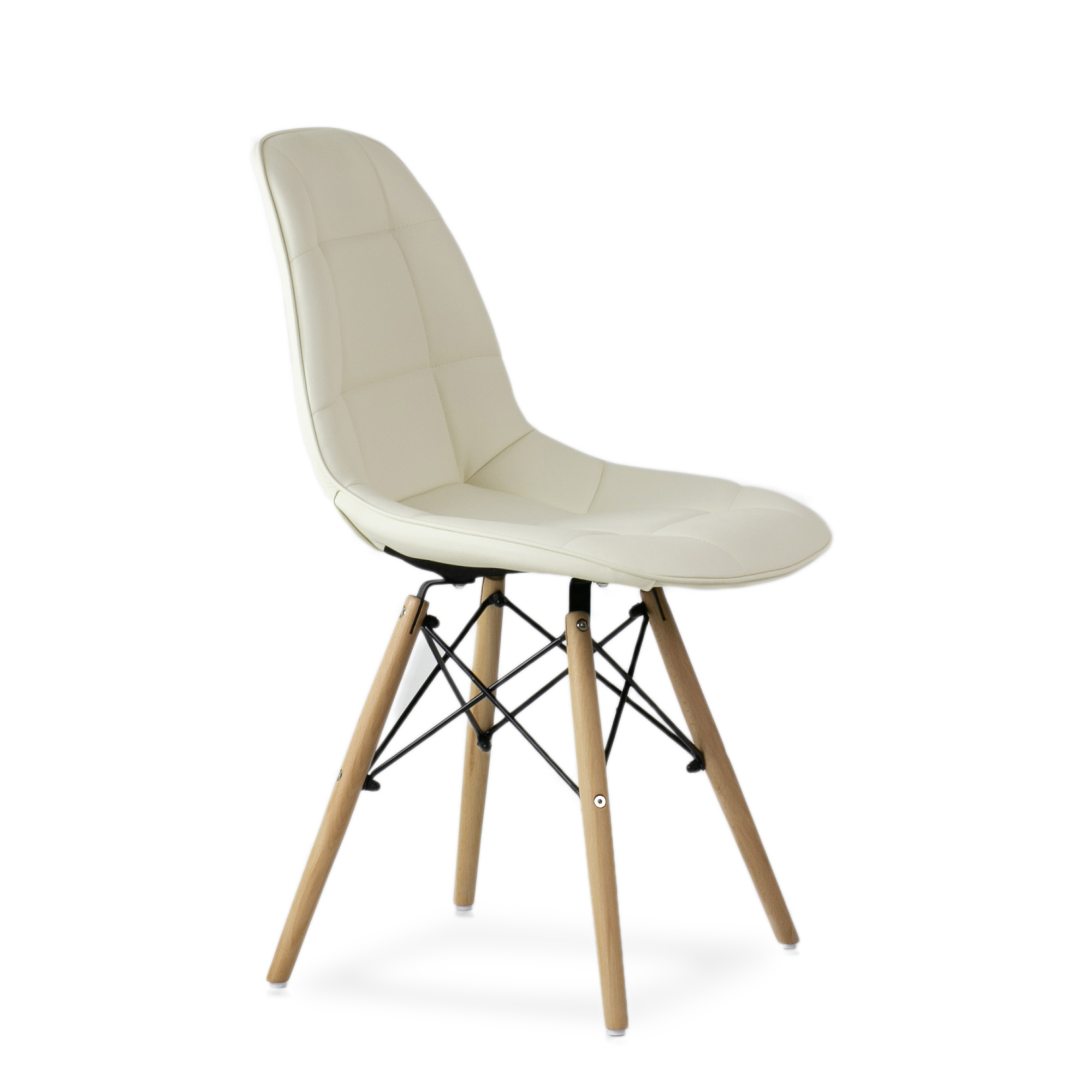 Стул Barneo N-43 Pulsante PU кремовый, Eames style