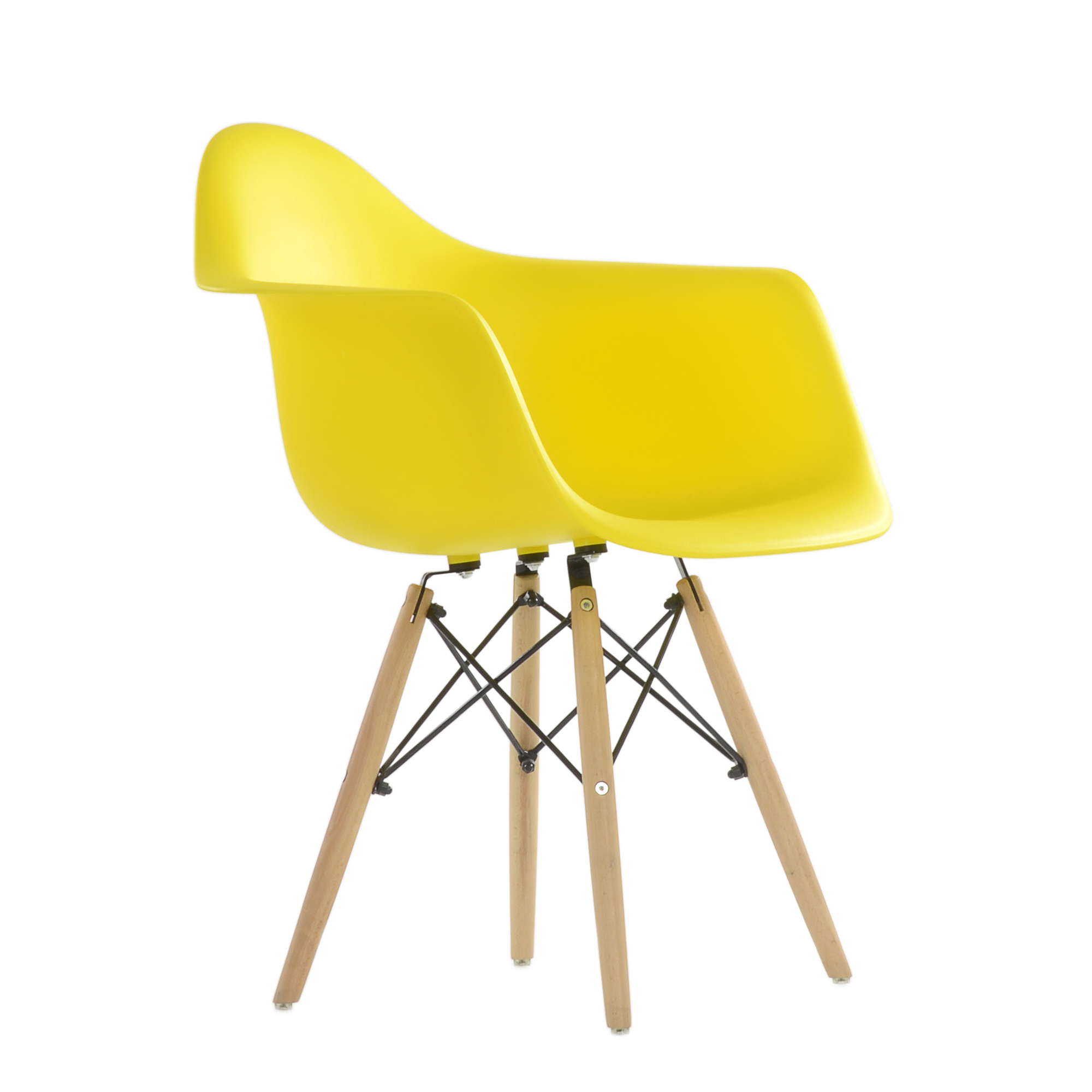 Кресло Barneo N-14 WoodMold желтый, Eames style