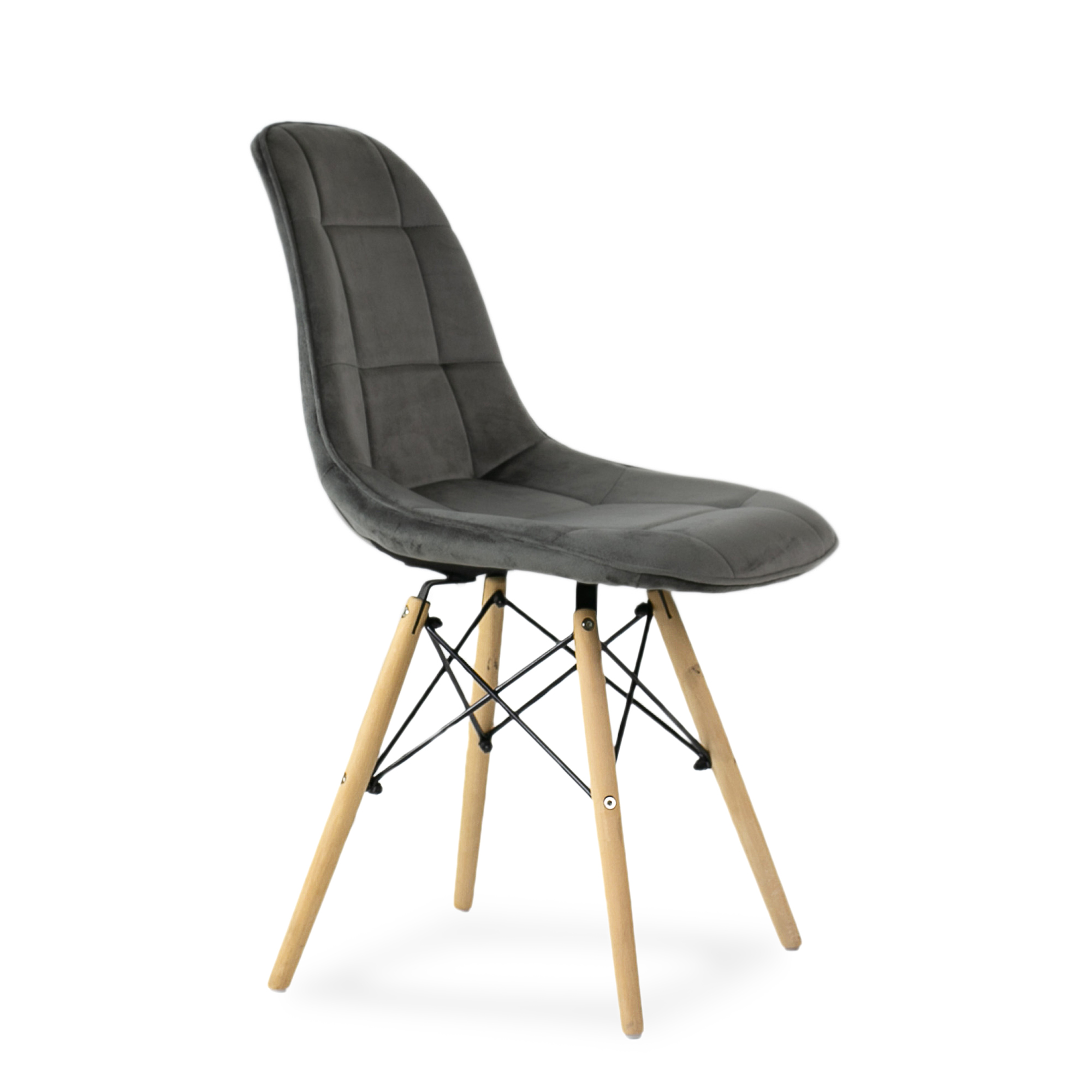 Стул Barneo N-43 Pulsante велюр темно-серый VL HLR-24, Eames style
