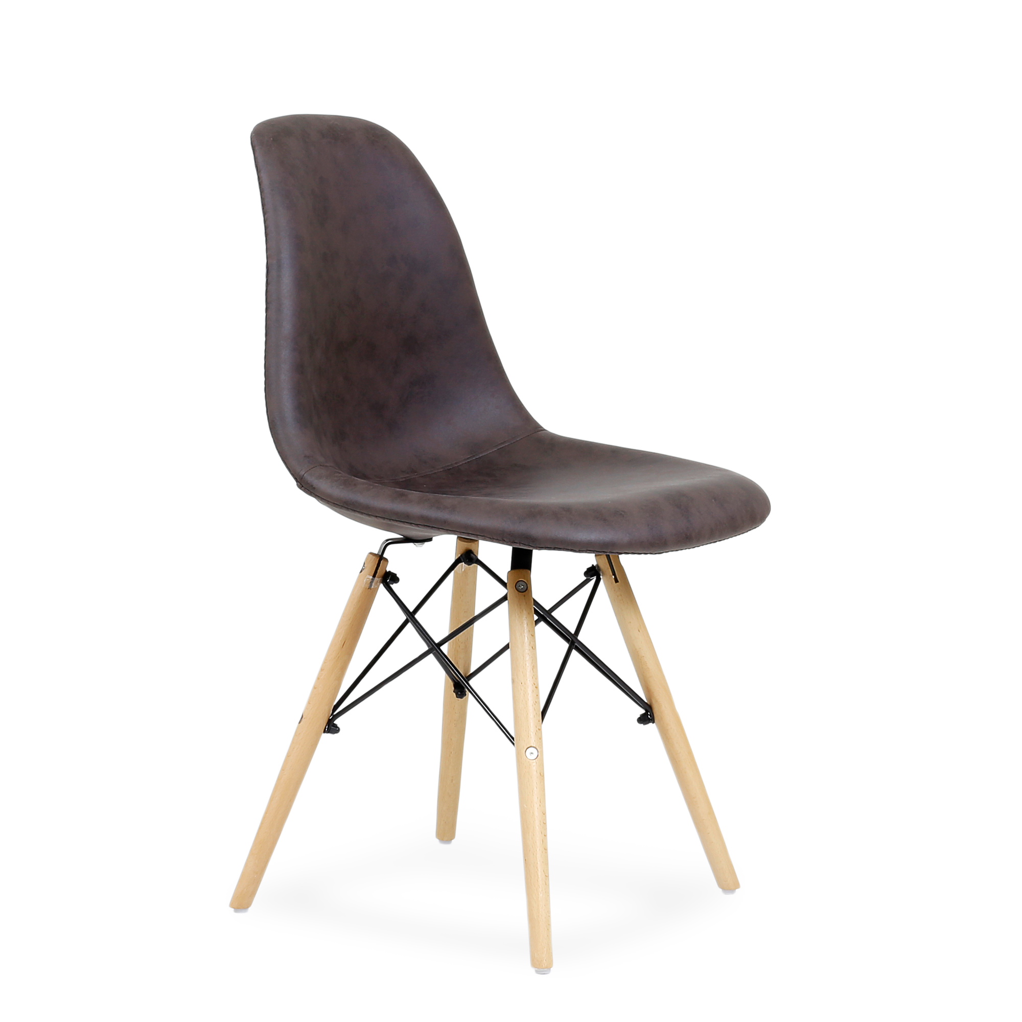 Стул Barneo N-12 Patchwork темно-коричневый, Eames style